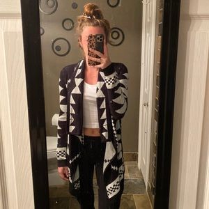 Black and white cardigan